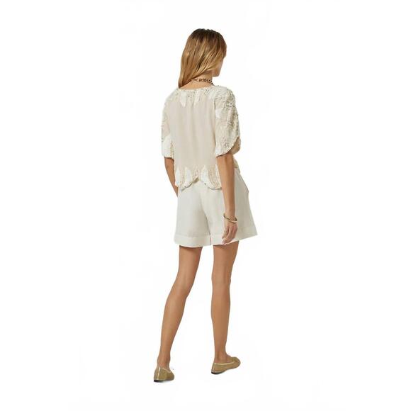 NEW SCARLETT POPPIES chloe top in vanilla